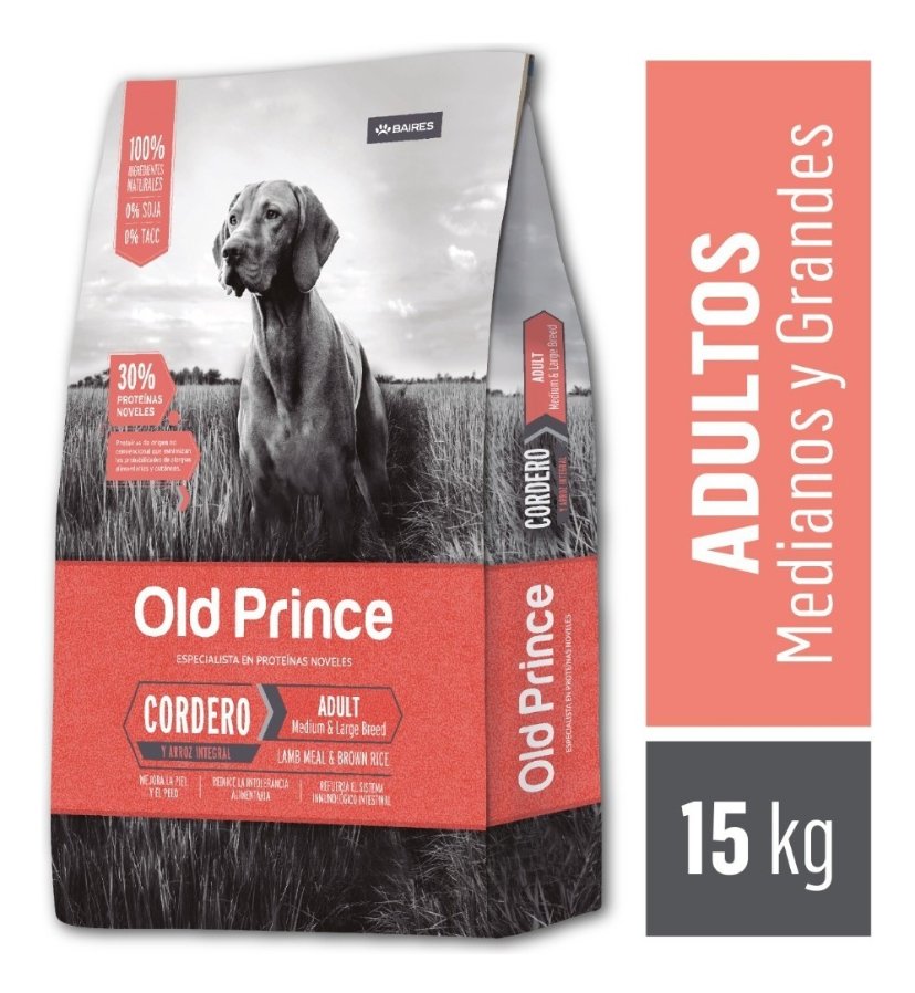 Old Prince Novel Cordero y Arroz Adultos Razas Medianas y Grandes
