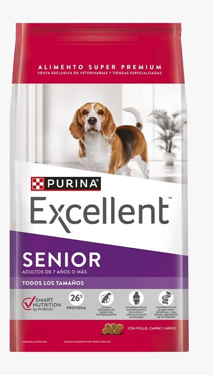 Purina Excellent Adulto +7 Pollo y Arroz